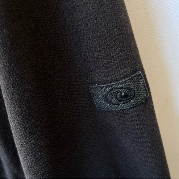 Quiksilver sherpa lined hoodie L large Black Full zip Mens Hooded sweatshirt - Picture 6 of 10